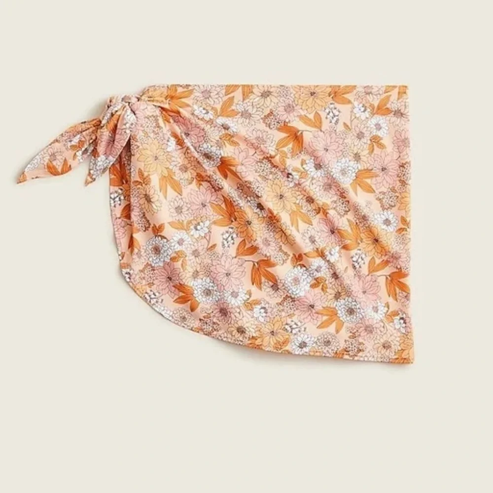 J. Crew Zinnea Floral Swim Sarong Cover Up S-M - Picture 2 of 10